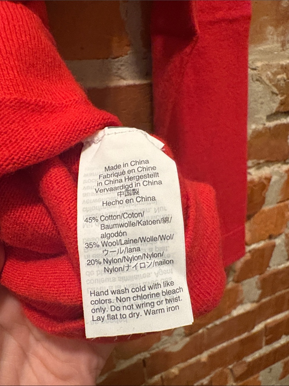 J. Crew Factory Red Crew Neck Sweater - Picture 4 of 5